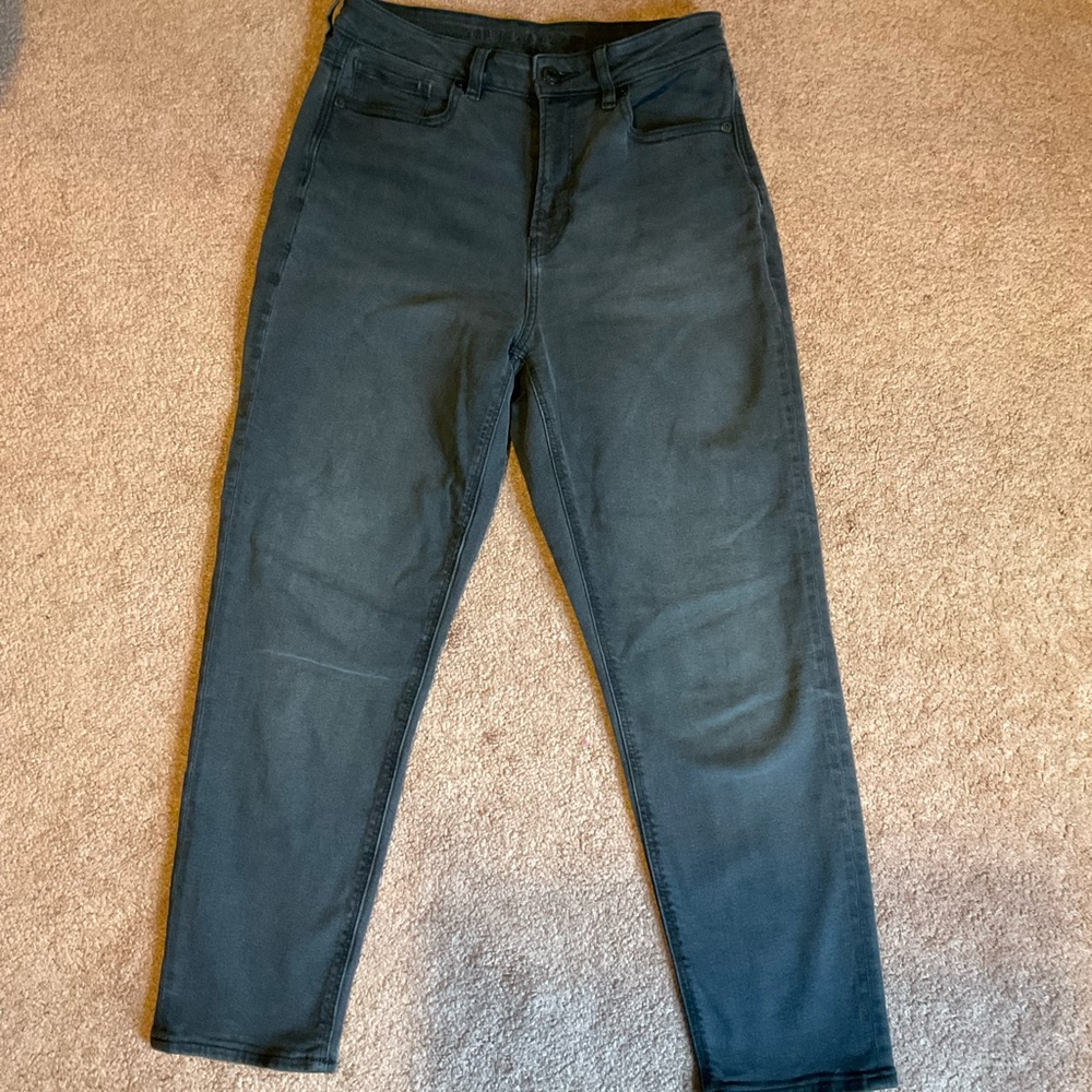American eagle stretch mom jeans black